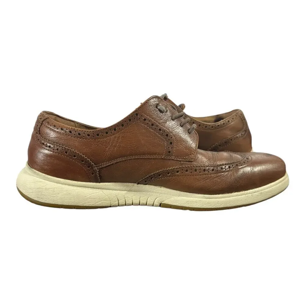 Florsheim Work Comfortech Shoes Men's Size 11.5 D Lace Up Oil Resisting Brown